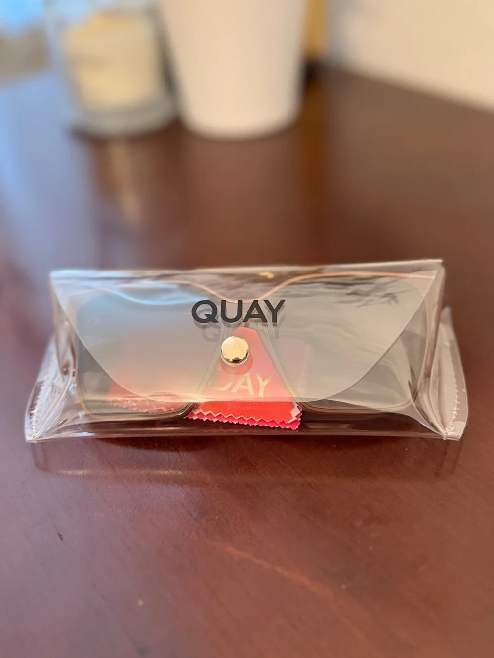 Quay Australia Level Up Chocolate Brown Gradient Oversized Square Sunglasses